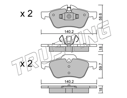 TRUSTING 571.0 - Тормозные колодки 