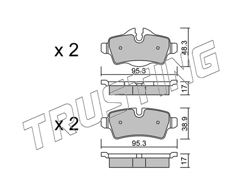 TRUSTING 785.0 - Тормозные колодки 