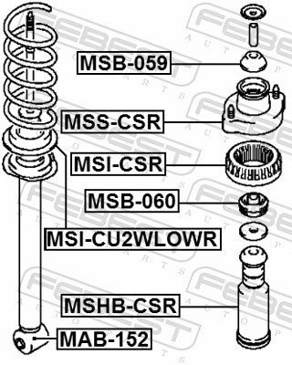 FEBEST MSI-CU2WLOWR - Тарелка пружины