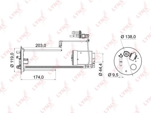 LYNXAUTO LF-969M - Топливный фильтр