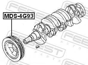FEBEST MDS-4G93 - Шкив коленвала
