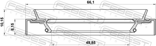 FEBEST 95HDS-51660810X - Сальник ступицы