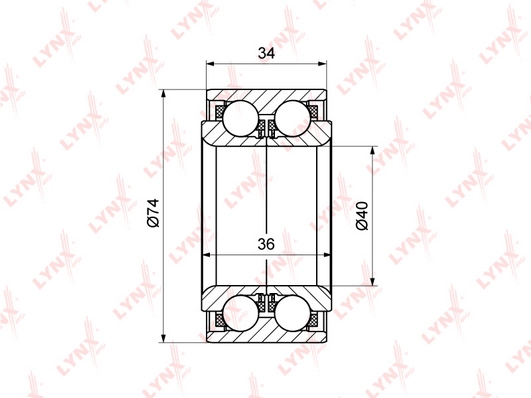 LYNXAUTO WB-1133 - Ступичный подшипник