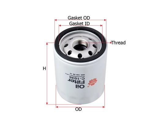 SAKURA AUTOMOTIVE C-1038 - Масляный фильтр