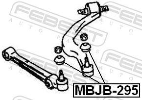 FEBEST MBJB-295 - Ремкомплект шаровой опоры