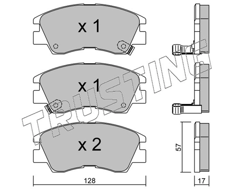 TRUSTING 117.0 - Тормозные колодки 