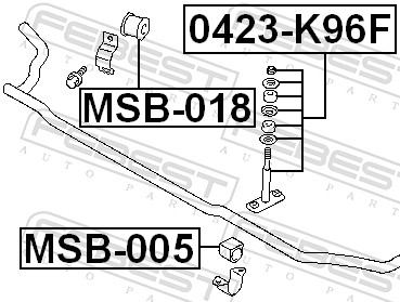 FEBEST 0423-K96F - Стойки стабилизатора