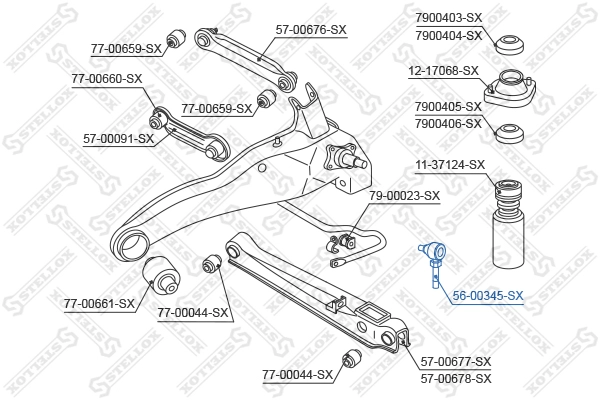 STELLOX 56-00345-SX - Стойки стабилизатора