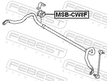 FEBEST MSB-CW8F - Втулки стабилизатора