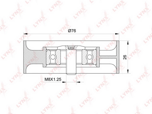 LYNXAUTO PB-5140 - Натяжной ролик