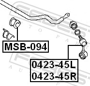 FEBEST 0423-45R - Стойки стабилизатора