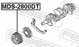 FEBEST MDS-2800DT - Шкив коленвала