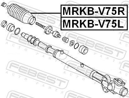 FEBEST MRKB-V75L - Пыльник рулевой рейки