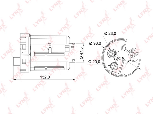 LYNXAUTO LF-973M - Топливный фильтр