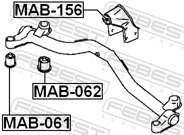 FEBEST MAB-156 - Сайлентблок редуктора