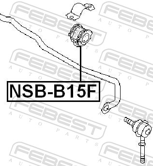 FEBEST NSB-B15F - Втулки стабилизатора