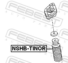 FEBEST NSHB-TINOR - Пыльник амортизатора