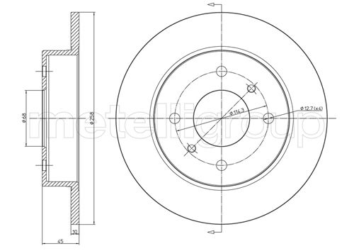 METELLI 23-0633 - Тормозные диски