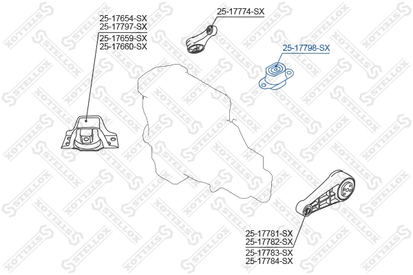 STELLOX 25-17798-SX - Подушка двигателя