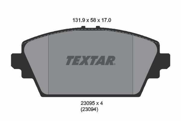 TEXTAR 2309501 - Тормозные колодки 