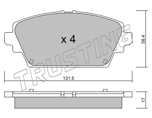 TRUSTING 480.0 - Тормозные колодки 
