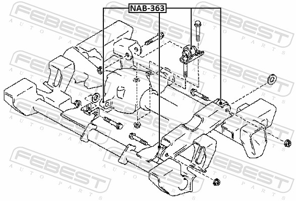 FEBEST NAB-363 - Сайлентблок редуктора