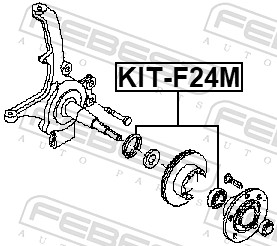 FEBEST KIT-F24M - Ступичный подшипник