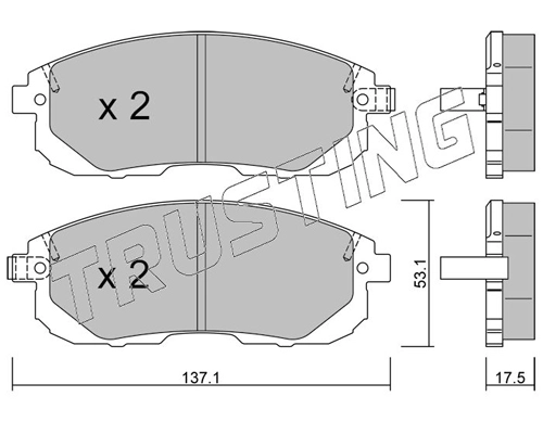 TRUSTING 893.1 - Тормозные колодки 