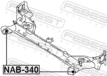 FEBEST NAB-340 - Сайлентблок