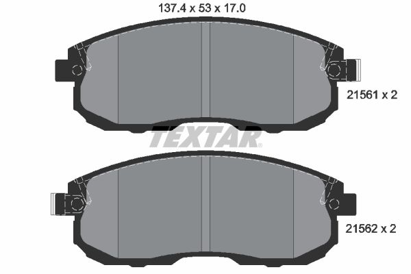 TEXTAR 2156201 - Тормозные колодки 
