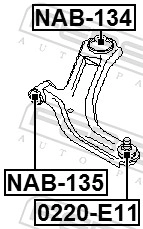 FEBEST 0220-E11 - Шаровая опора