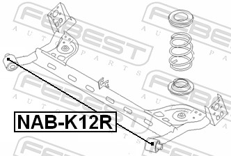 FEBEST NAB-K12R - Сайлентблок