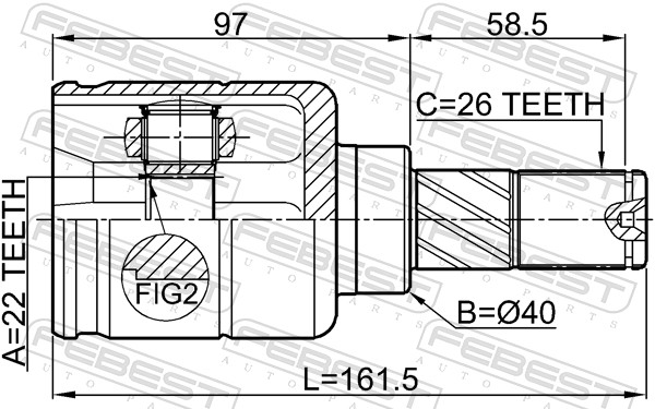 FEBEST 0211-E11MT16 - ШРУС