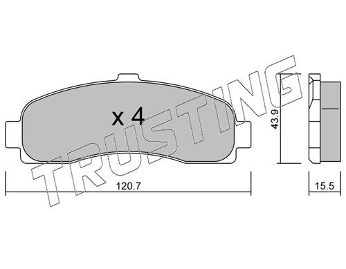 TRUSTING 147.0 - Тормозные колодки 
