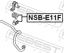 FEBEST NSB-E11F - Втулки стабилизатора