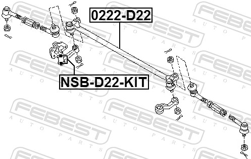 FEBEST NSB-D22-KIT - Втулка маятника