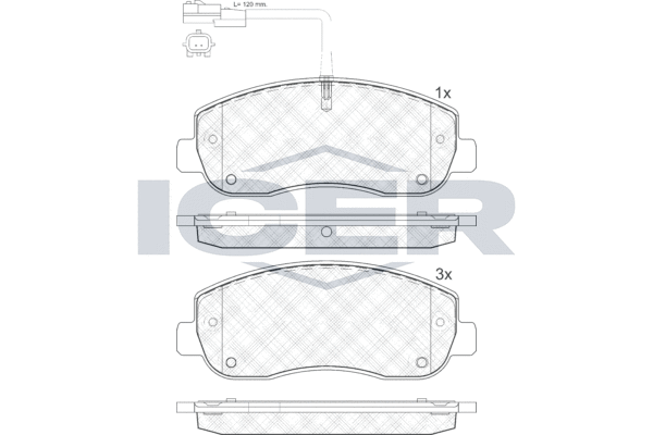 ICER 141999 - Тормозные колодки 