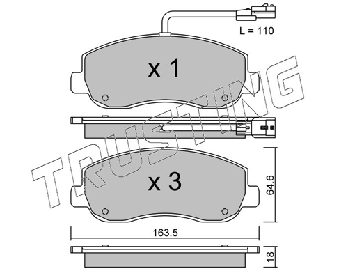 TRUSTING 915.0 - Тормозные колодки 