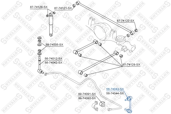 STELLOX 56-74043-SX - Стойки стабилизатора