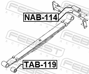 FEBEST NAB-114 - Сайлентблок