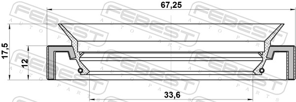 FEBEST 95HAY-35671017R - Сальник полуоси