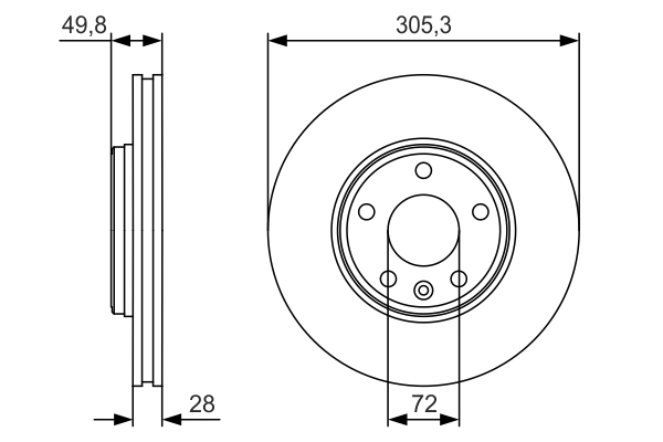 BOSCH 0 986 479 R93 - Тормозные диски