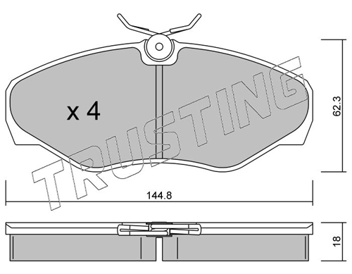 TRUSTING 347.2 - Тормозные колодки 