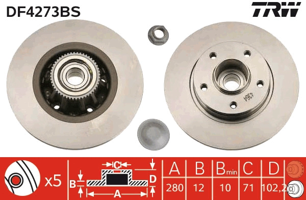 TRW DF4273BS - Тормозные диски