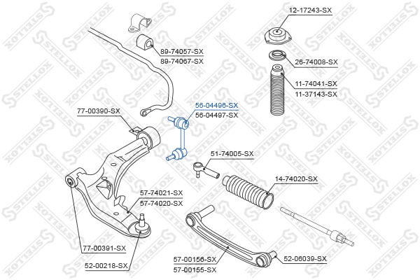 STELLOX 56-04496-SX - Стойки стабилизатора