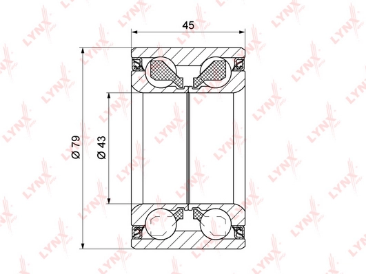 LYNXAUTO WB-1272 - Ступичный подшипник