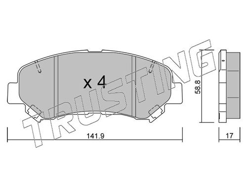 TRUSTING 808.0 - Тормозные колодки 