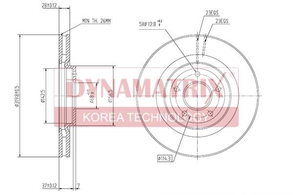 DYNAMATRIX DBD1724 - Тормозные диски