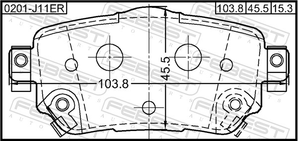 FEBEST 0201-J11ER - Тормозные колодки 