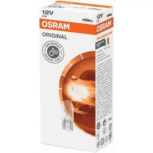 OSRAM 2820 - лампа ORIGINAL LINE! 1шт внутр. освещ. (W3W) 12V 2W W2.1x9.5d качество ориг. з/ч (ОЕМ)\